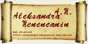Aleksandra Menenćanin vizit kartica